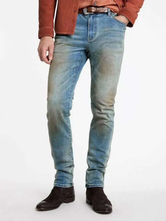 Men Jeans John Varvatos J702 8211 RUST WASH Blue Steel