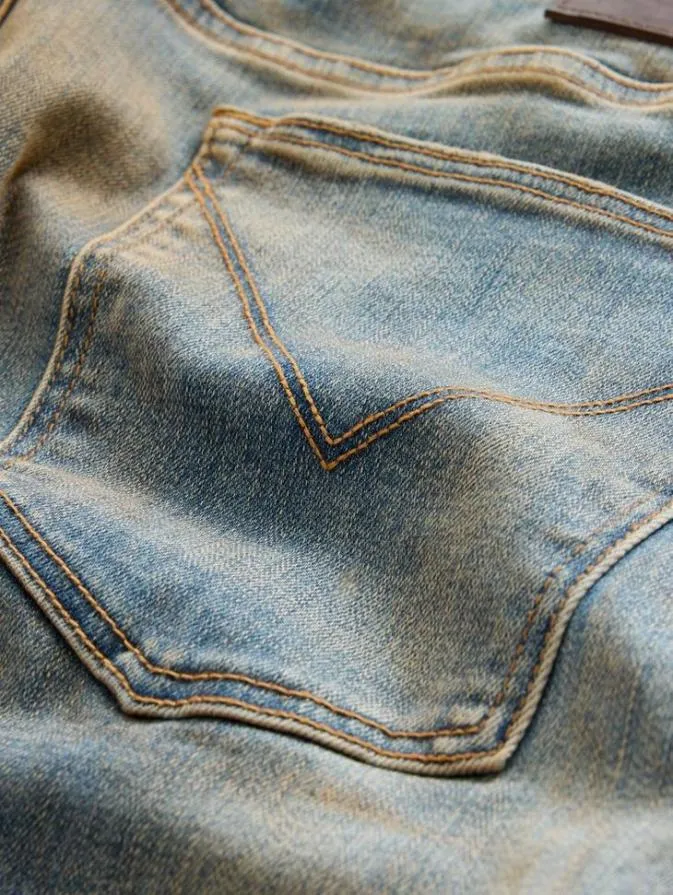 Men Jeans John Varvatos J702 8211 RUST WASH Blue Steel