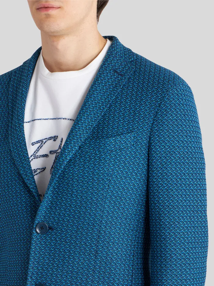 Men Jersey Piquet Jacket Etro Jackets