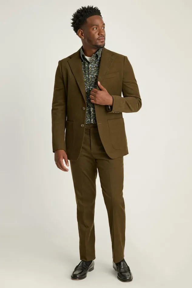 Men Jetsetter Italian Brushed Cotton Blazer Olive Green Bonobos Blazers and Sport Coats Men Jetsetter Italian Brushed Cotton Blazer Olive Green Bonobos Blazers and Sport Coats
