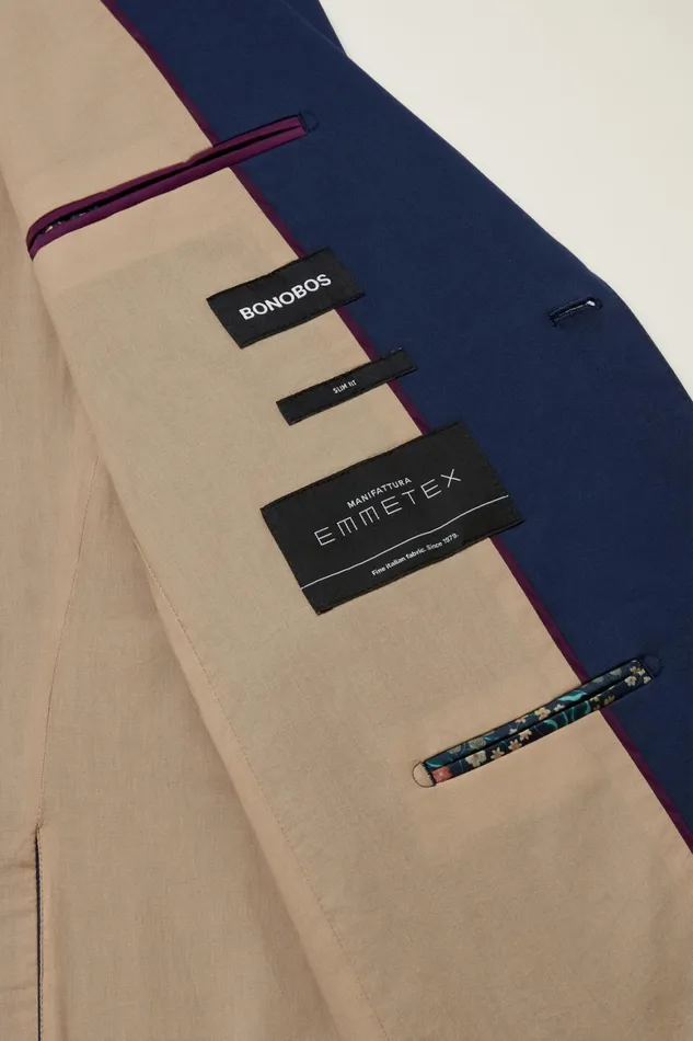 Men Jetsetter Italian Cotton Blazer Royal Blue Bonobos Blazers and Sport Coats