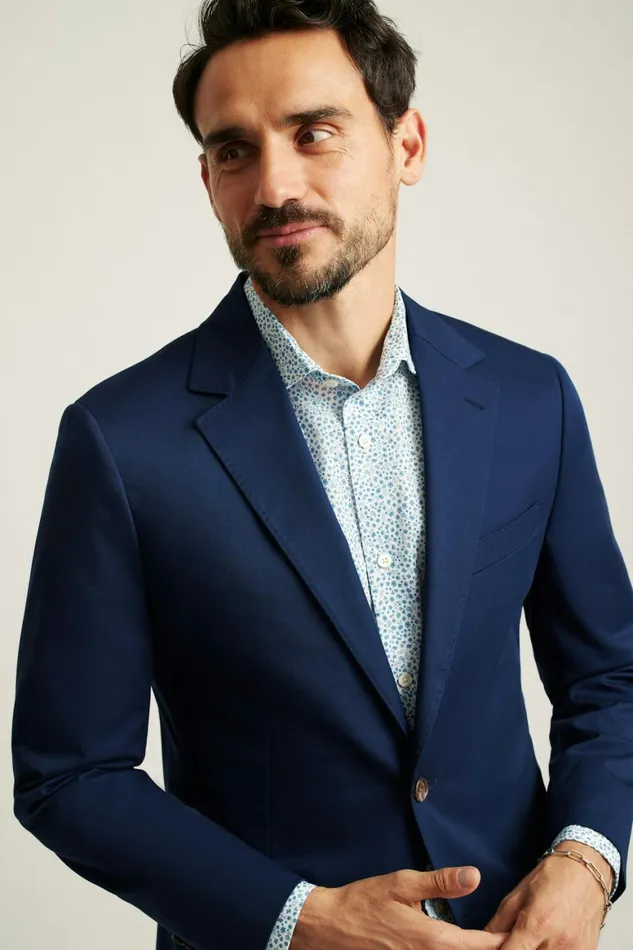 Men Jetsetter Italian Cotton Blazer Royal Blue Bonobos Blazers and Sport Coats