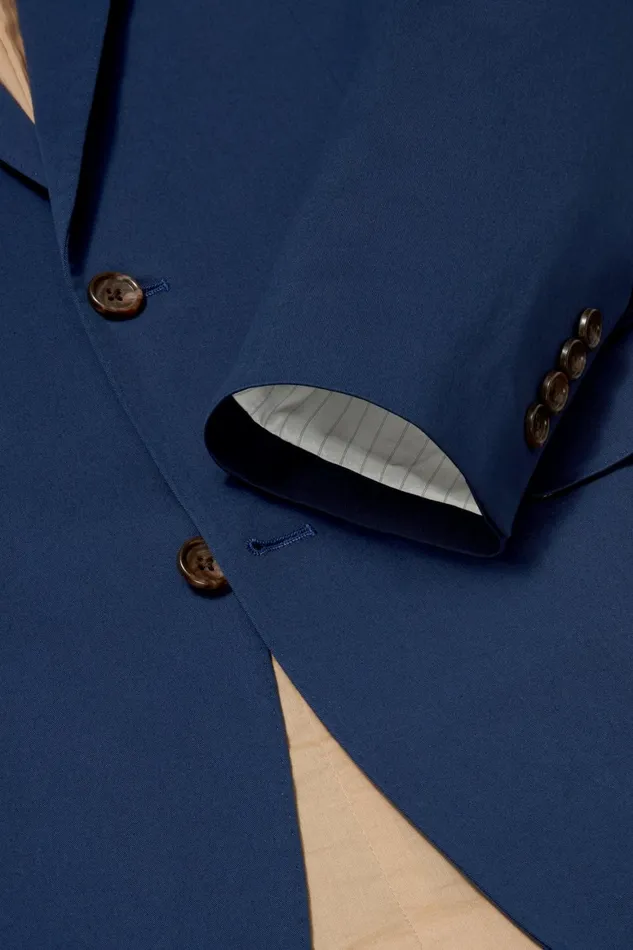 Men Jetsetter Italian Cotton Blazer Royal Blue Bonobos Blazers and Sport Coats