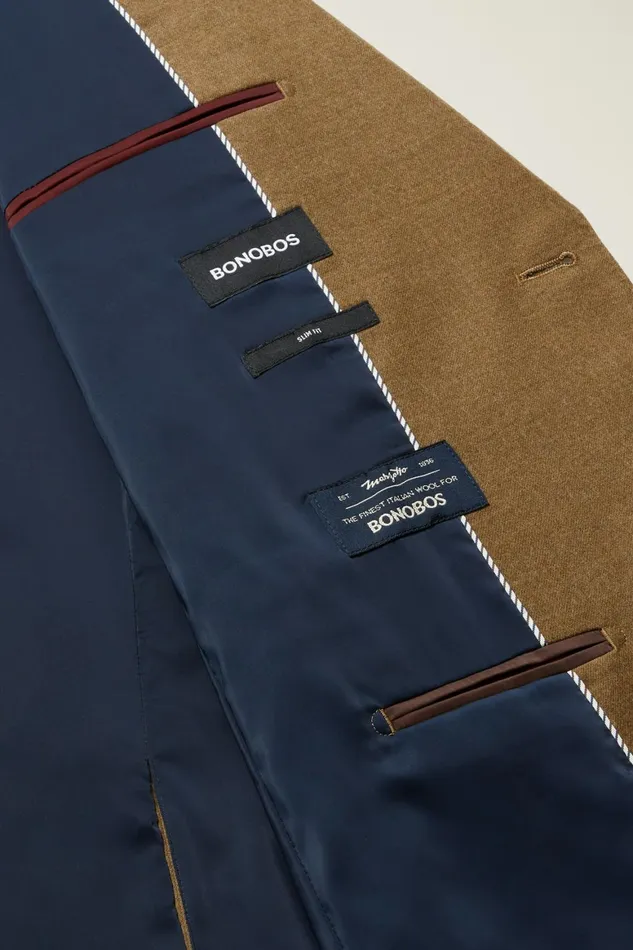 Men Jetsetter Italian Flannel Blazer Camel Bonobos Blazers and Sport Coats