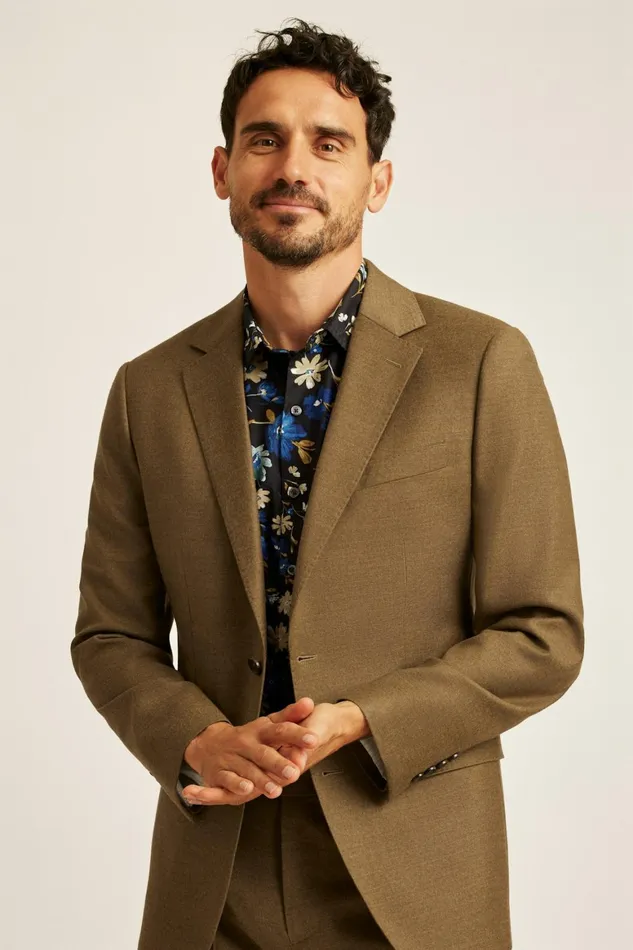 Men Jetsetter Italian Flannel Blazer Camel Bonobos Blazers and Sport Coats