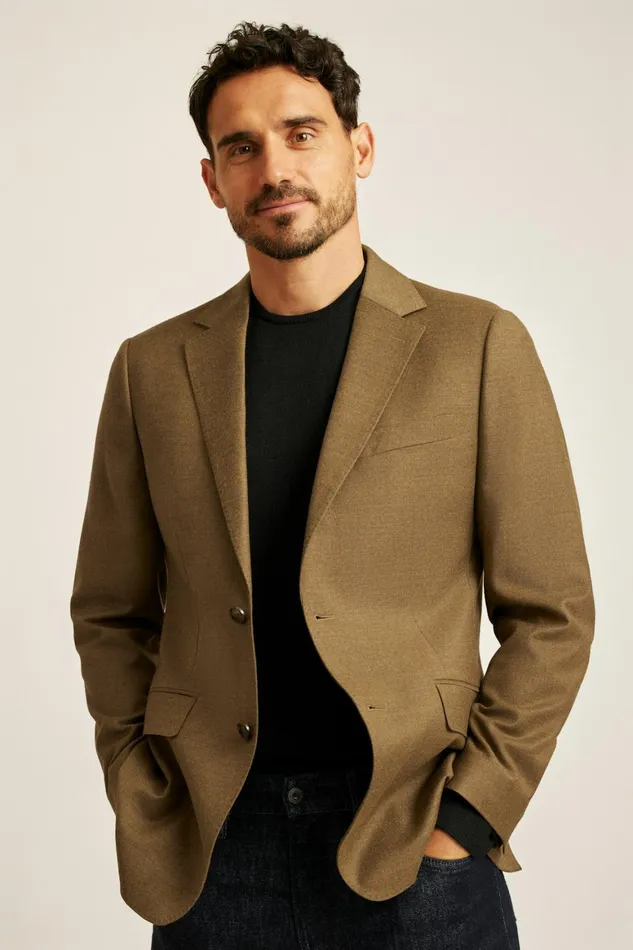 Men Jetsetter Italian Flannel Blazer Camel Bonobos Blazers and Sport Coats