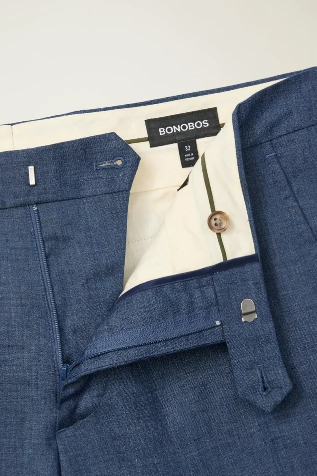 Men Jetsetter Italian Linen Dress Pant Bright Navy Bonobos Dress Pants