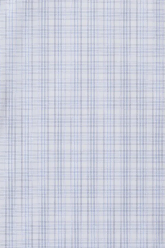Men Jetsetter Stretch Dress Shirt Blue And White Plaid Bonobos Business Casual Shirts