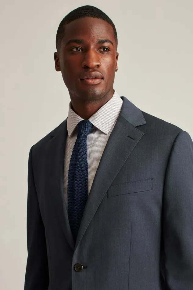 Men Jetsetter Super 120s Italian Wool Blazer Mid Blue Bonobos Blazers and Sport Coats