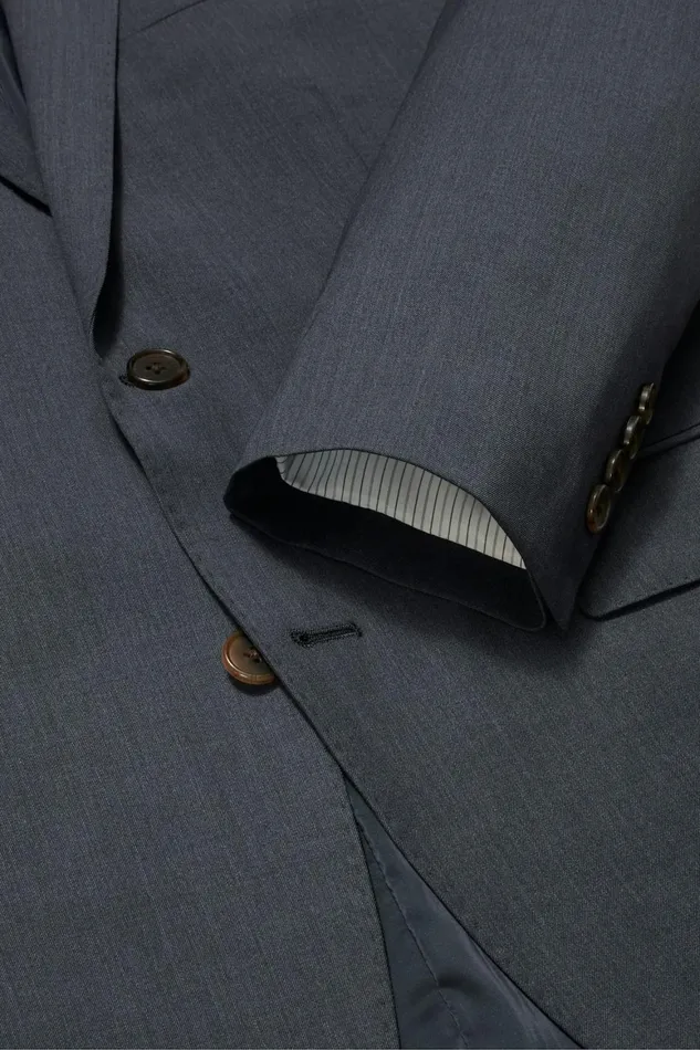 Men Jetsetter Super 120s Italian Wool Blazer Mid Blue Bonobos Blazers and Sport Coats