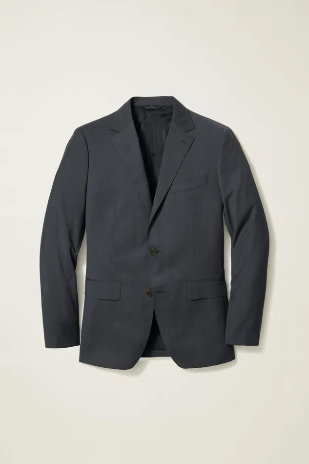 Men Jetsetter Super 120s Italian Wool Blazer Mid Blue Bonobos Blazers and Sport Coats