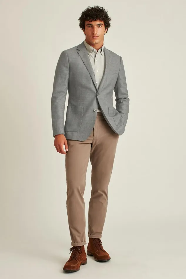 Men Jetsetter Unconstructed Italian Wool Blazer Grey Bonobos Blazers and Sport Coats