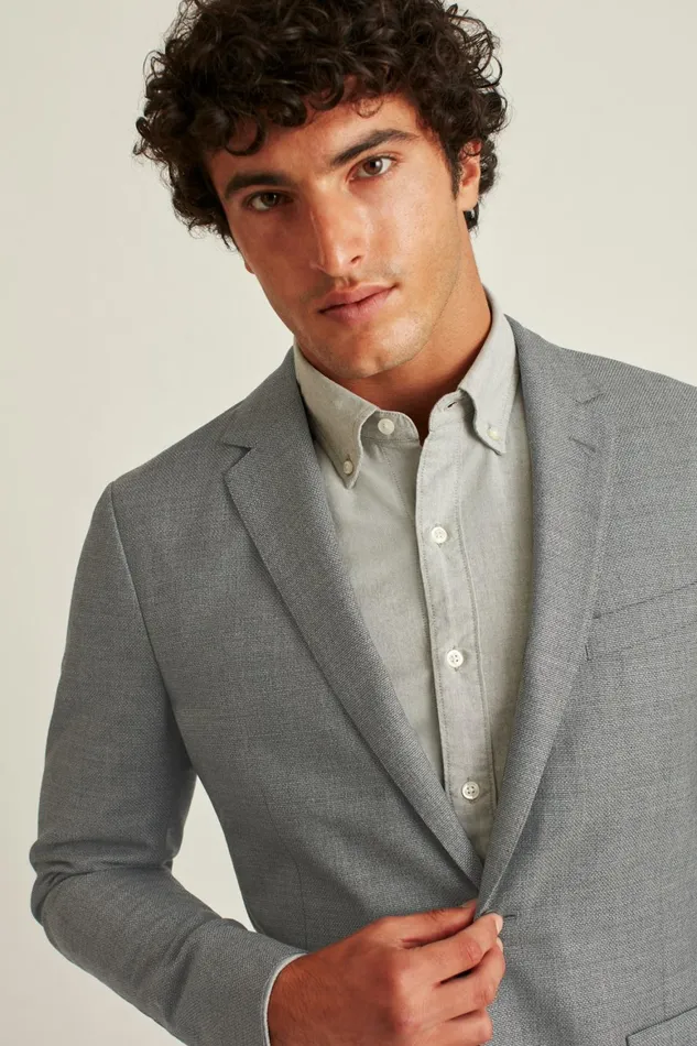 Men Jetsetter Unconstructed Italian Wool Blazer Grey Bonobos Blazers and Sport Coats