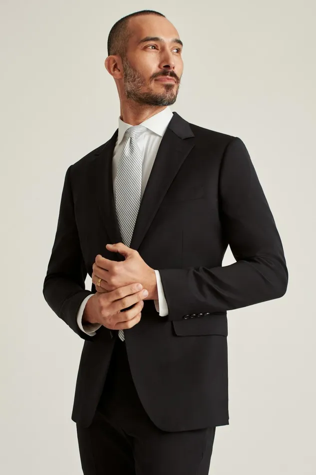 Men Jetsetter Wool Blazer Black Bonobos Blazers and Sport Coats