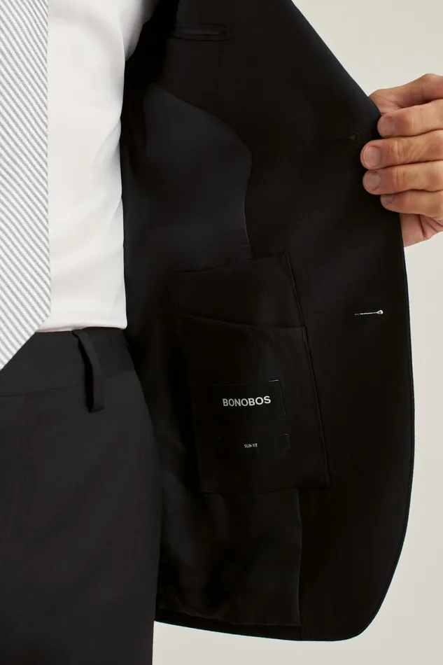 Men Jetsetter Wool Blazer Black Bonobos Blazers and Sport Coats