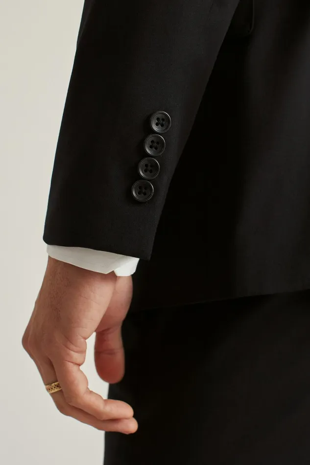 Men Jetsetter Wool Blazer Black Bonobos Blazers and Sport Coats