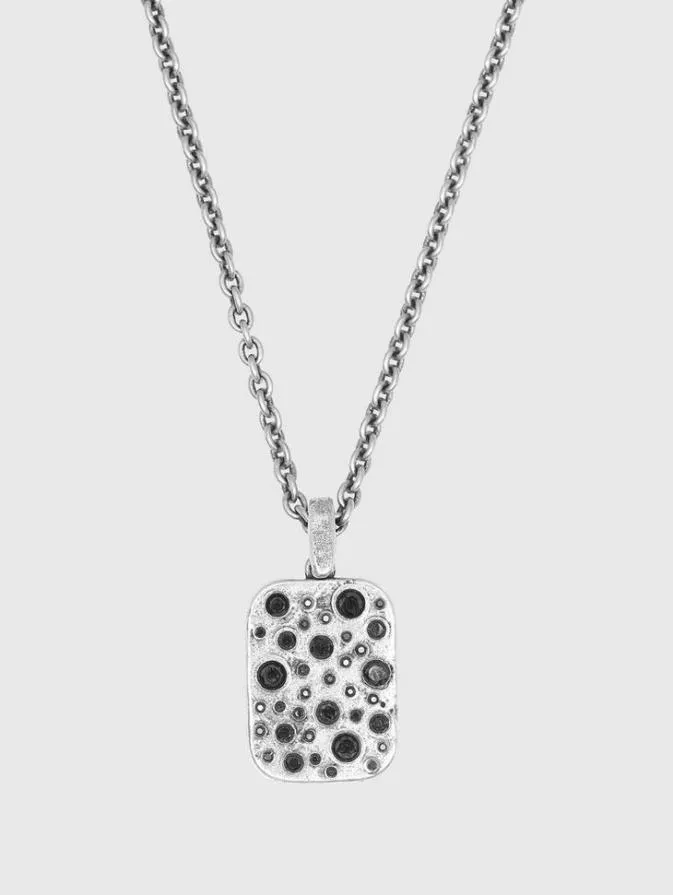 Men Jewelry John Varvatos PENDANT NECKLACE WITH BLACK DIAMONDS No Color