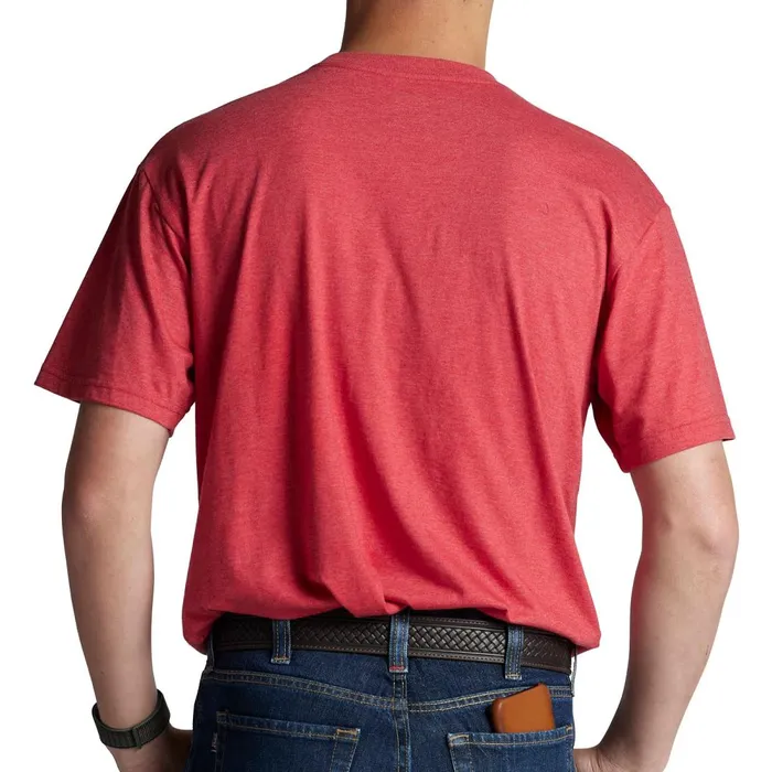 MEN Justin Patriotic Tractor Tee Red Heather Justin Boots TShirts and Polos