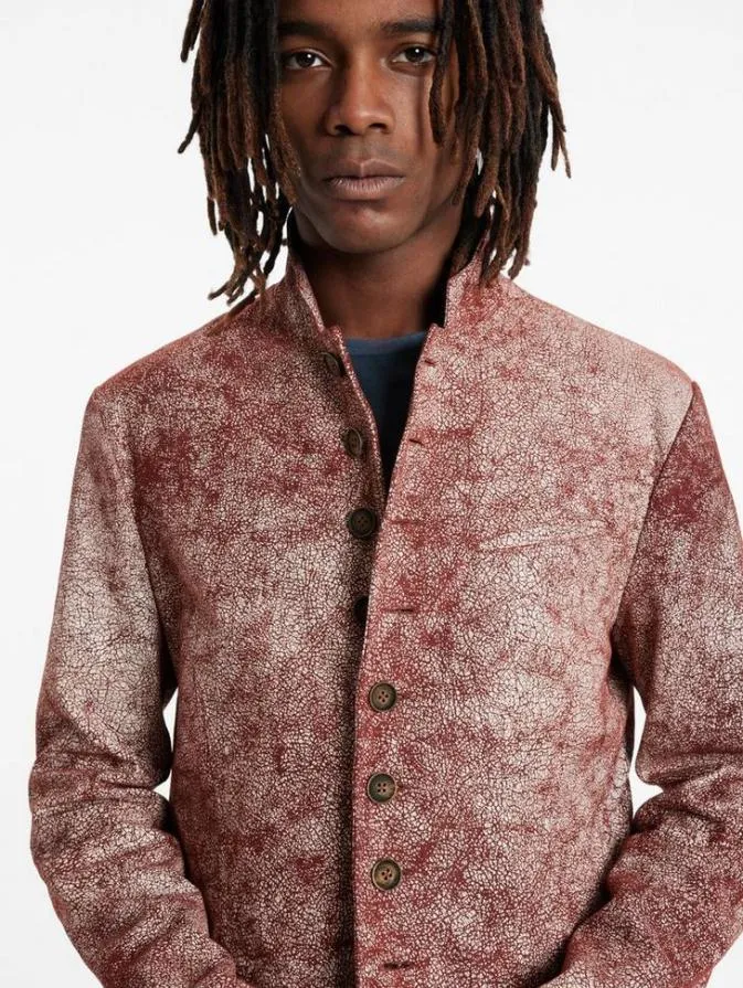 Men Leather Jackets John Varvatos WOODWARD JACKET Cranberry