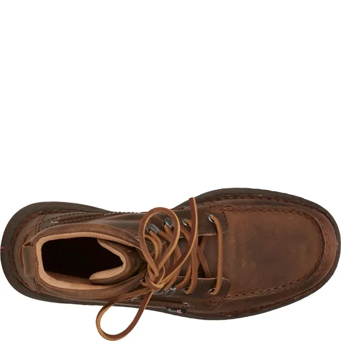 MEN Mocc Toe Lacer Brown Justin Boots Casuals