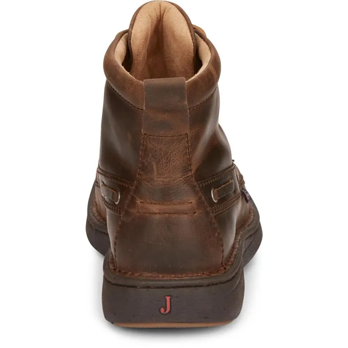 MEN Mocc Toe Lacer Brown Justin Boots Casuals