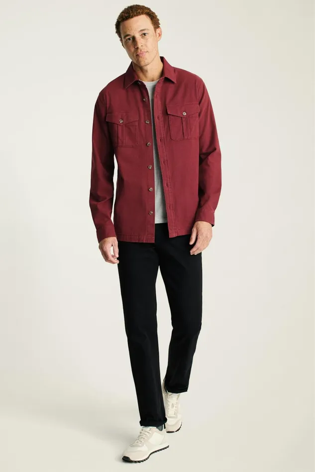 Men Moleskin Overshirt Heather Mahogany Bonobos Casual Shirts