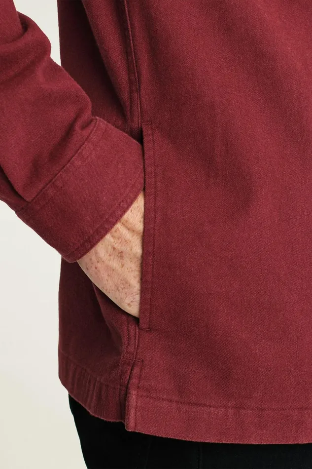 Men Moleskin Overshirt Heather Mahogany Bonobos Casual Shirts