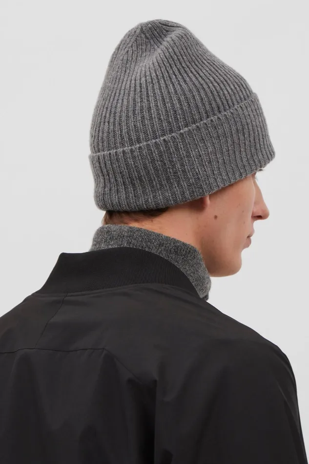 Men Norse Projects Beanies Merino Lambswool Rib N Logo Beanie Blood Orange