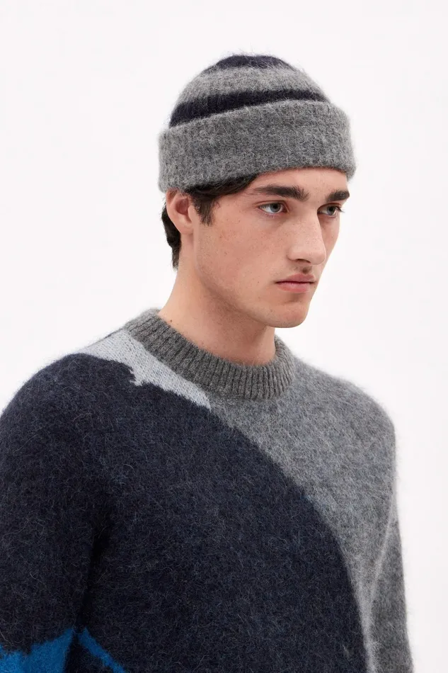 Men Norse Projects Beanies Wool Sports Cap Dark Navy