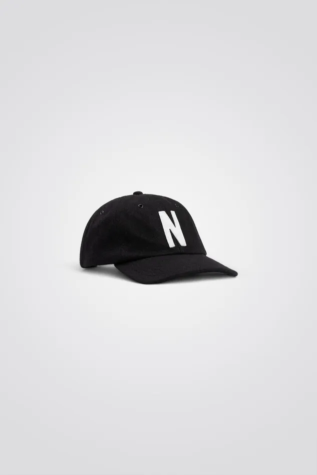 Men Norse Projects Caps Wool Sports Cap Black