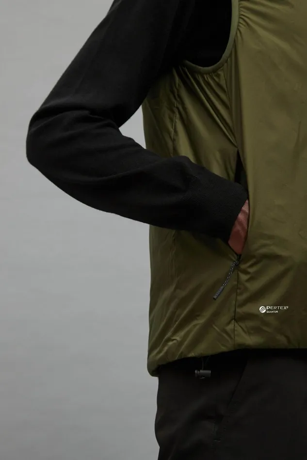 Men Norse Projects Outerwear Pertex Quantum Midlayer Vest Army Green