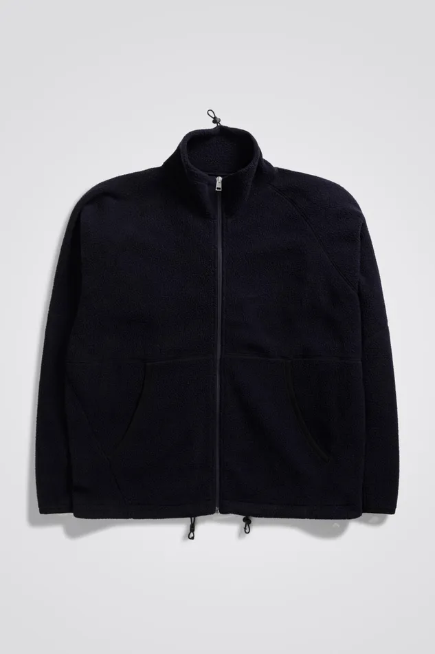 Men Norse Projects Outerwear Tycho Fleece Full Zip Jacket Dark Navy
