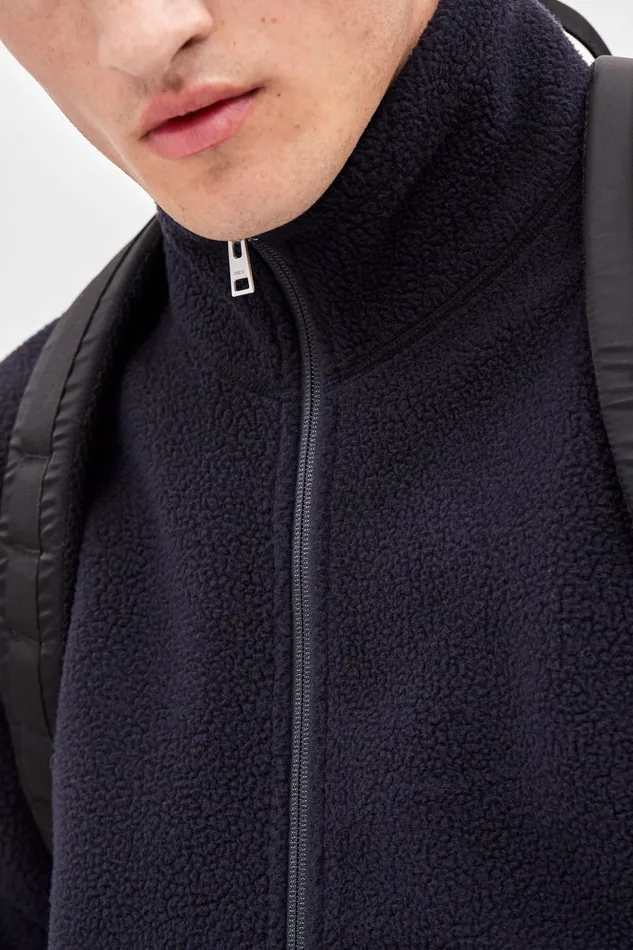 Men Norse Projects Outerwear Tycho Fleece Full Zip Jacket Dark Navy