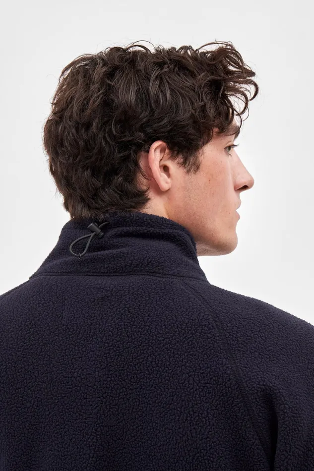 Men Norse Projects Outerwear Tycho Fleece Full Zip Jacket Dark Navy