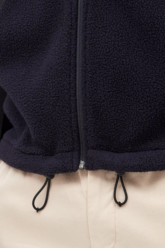 Men Norse Projects Outerwear Tycho Fleece Full Zip Jacket Dark Navy