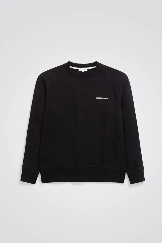 Men Norse Projects Sweatshirts Arne Logo Sweat Black