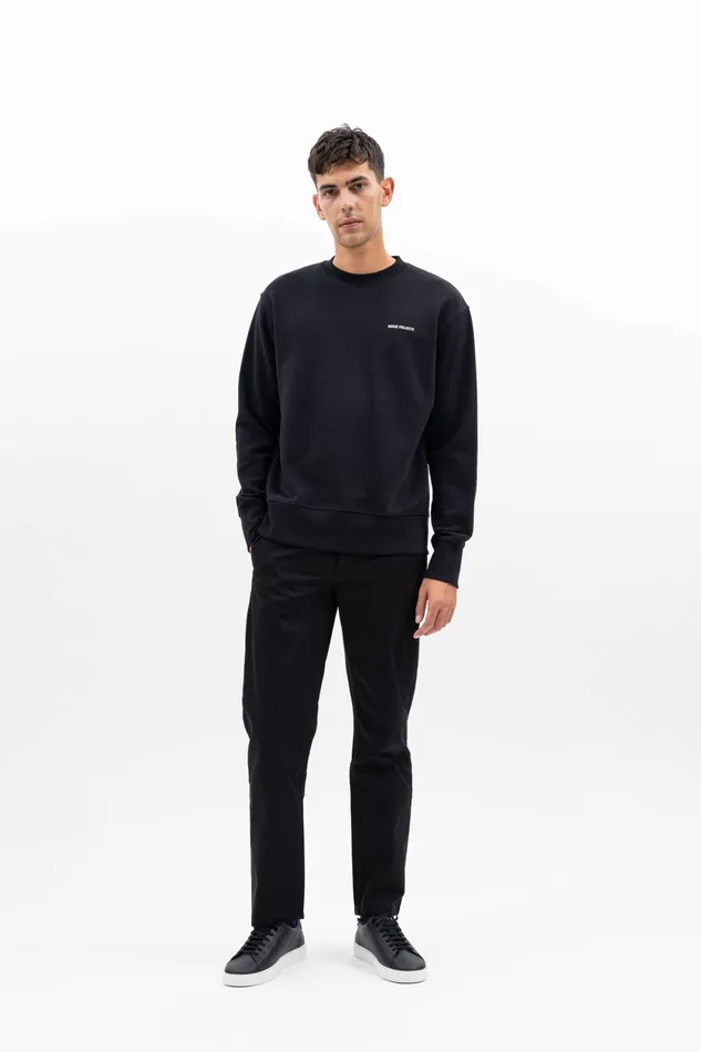 Men Norse Projects Sweatshirts Arne Logo Sweat Black