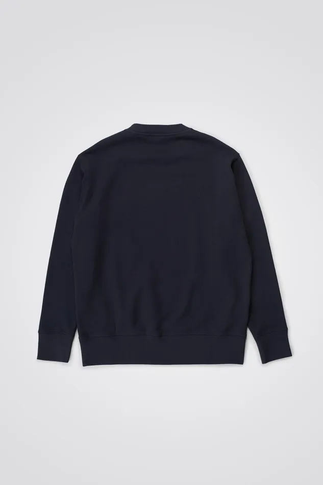 Men Norse Projects Sweatshirts Arne Paint N Logo Sweatshirt Dark Navy