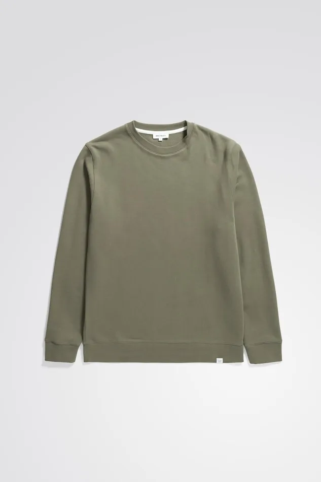 Men Norse Projects Sweatshirts Vagn Classic Crew Sediment Green