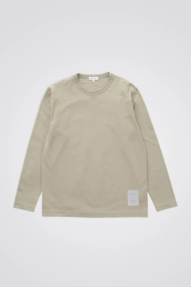 Men Norse Projects TShirts Holger Tab Series Reflective LS Sand