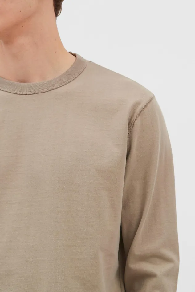 Men Norse Projects TShirts Holger Tab Series Reflective LS Sand