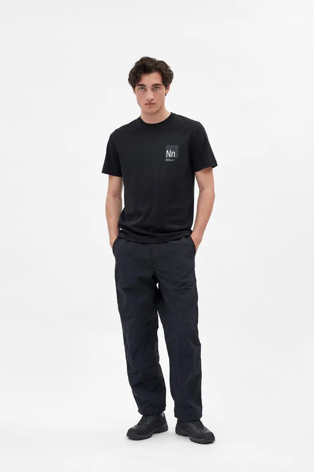 Men Norse Projects TShirts Jakob Interlock Nn Print TShirt Black