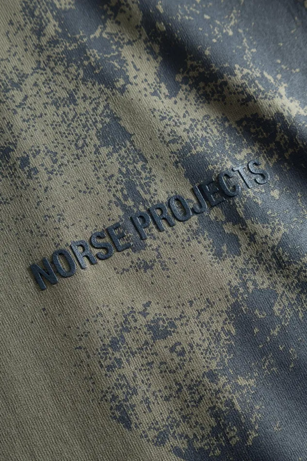 Men Norse Projects TShirts Johannes Organic Circle Print Tshirt Sediment Green