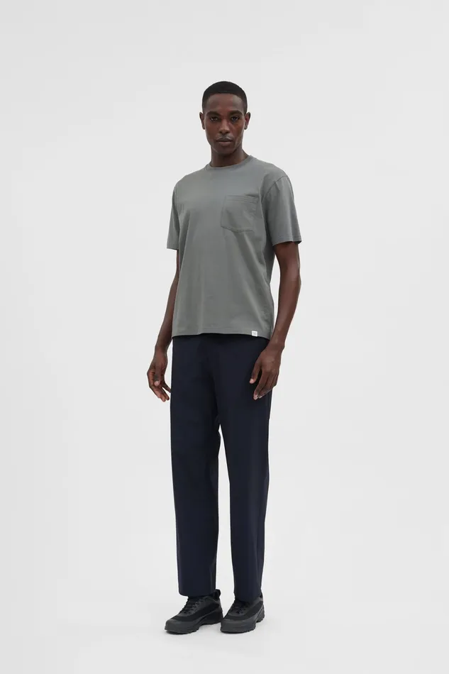 Men Norse Projects TShirts Johannes Standard Pocket SS Pewter