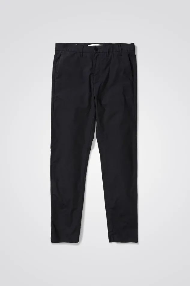 Men Norse Projects Trousers Aros Slim Light Stretch Chino Black