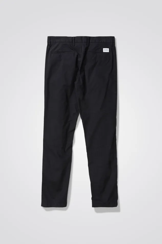 Men Norse Projects Trousers Aros Slim Light Stretch Chino Black