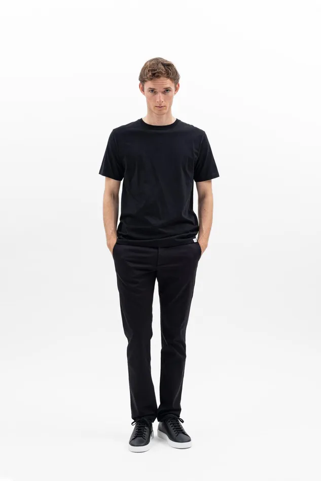 Men Norse Projects Trousers Aros Slim Light Stretch Chino Black