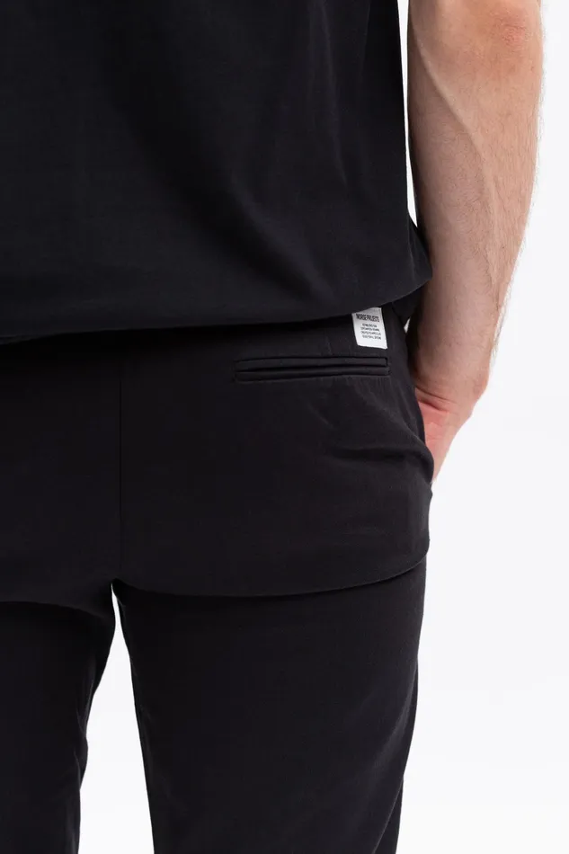 Men Norse Projects Trousers Aros Slim Light Stretch Chino Black
