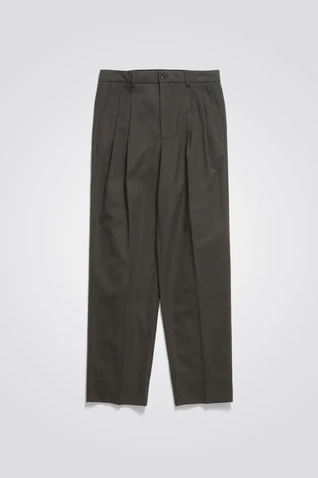 Men Norse Projects Trousers Benn Relaxed Pleated Trouser Beech Green