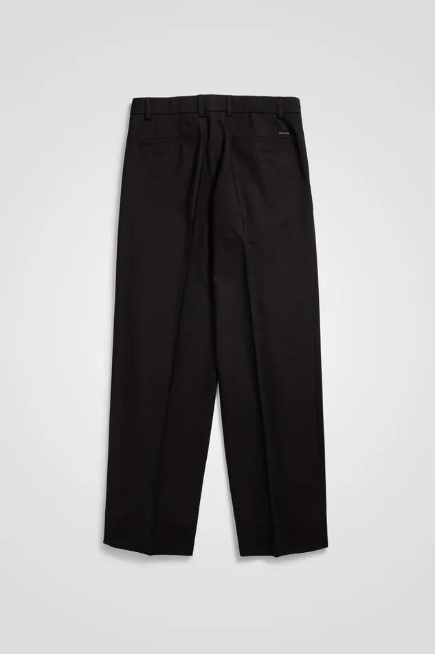 Men Norse Projects Trousers Benn Relaxed Pleated Trouser Black